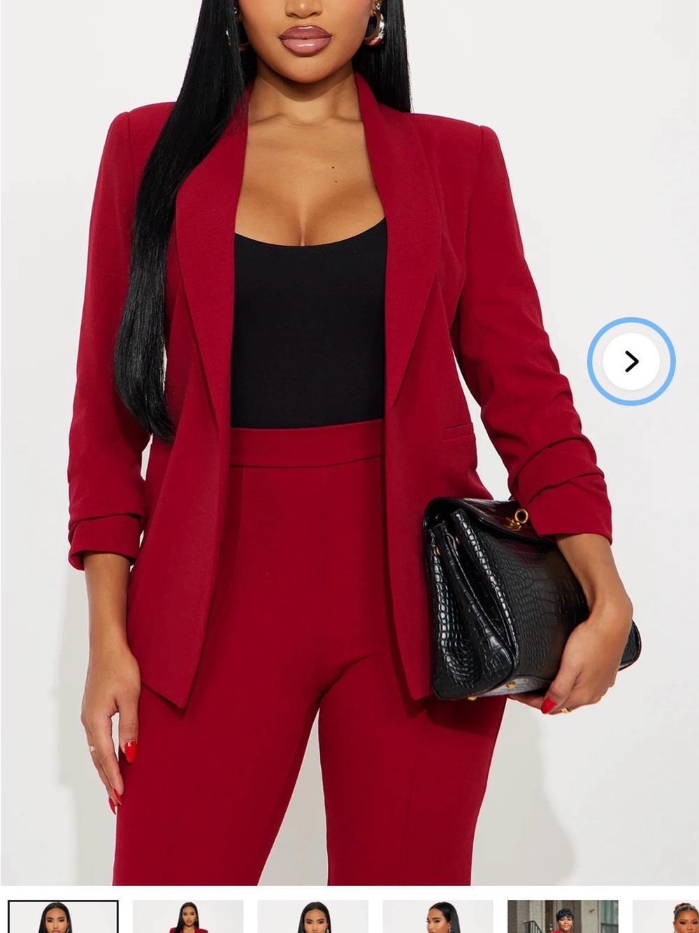 Fashion Nova Women's Red Blazer